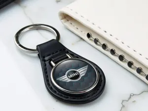 Mini Cooper Leder Schlüsselanhänger Stabiles Kunstleder Sport